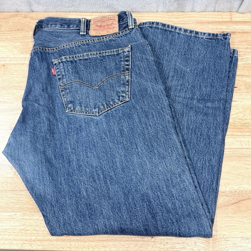 Levi's 501 Original‎ Fit Jeans Men's 42x30 Button Fly Medium Wash Cotton